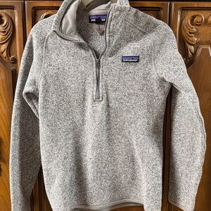 Patagonia Zip-Up Sweater in Light Gray